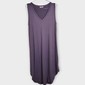 Entro Womens Dress Sz‎ Medium Midi Lavender Tshirt Sleeveless Coastal Beachy